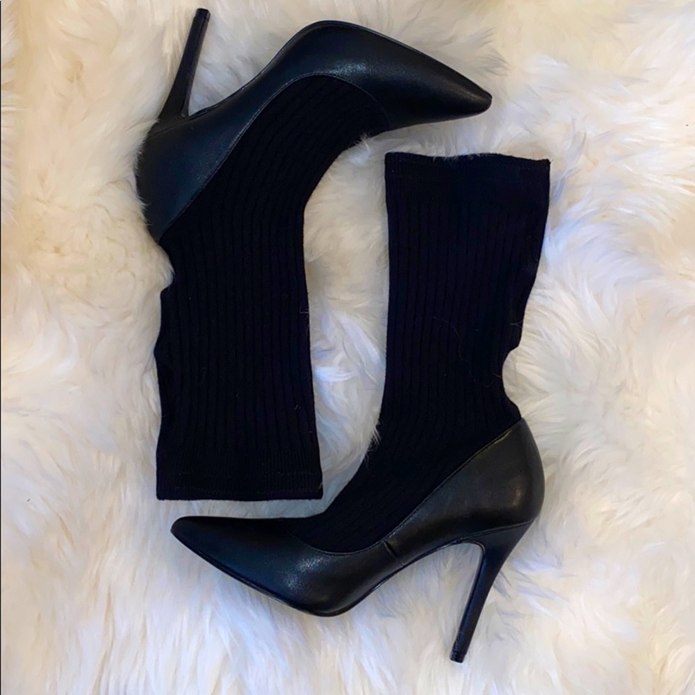 Charles David Socks Boots S 7 Black Super Cute New